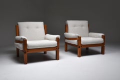 Pierre Chapo S15 Easy Chairs Bouclé