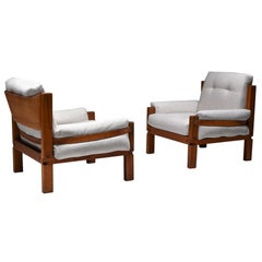 Pierre Chapo S15 Easy Chairs Bouclé