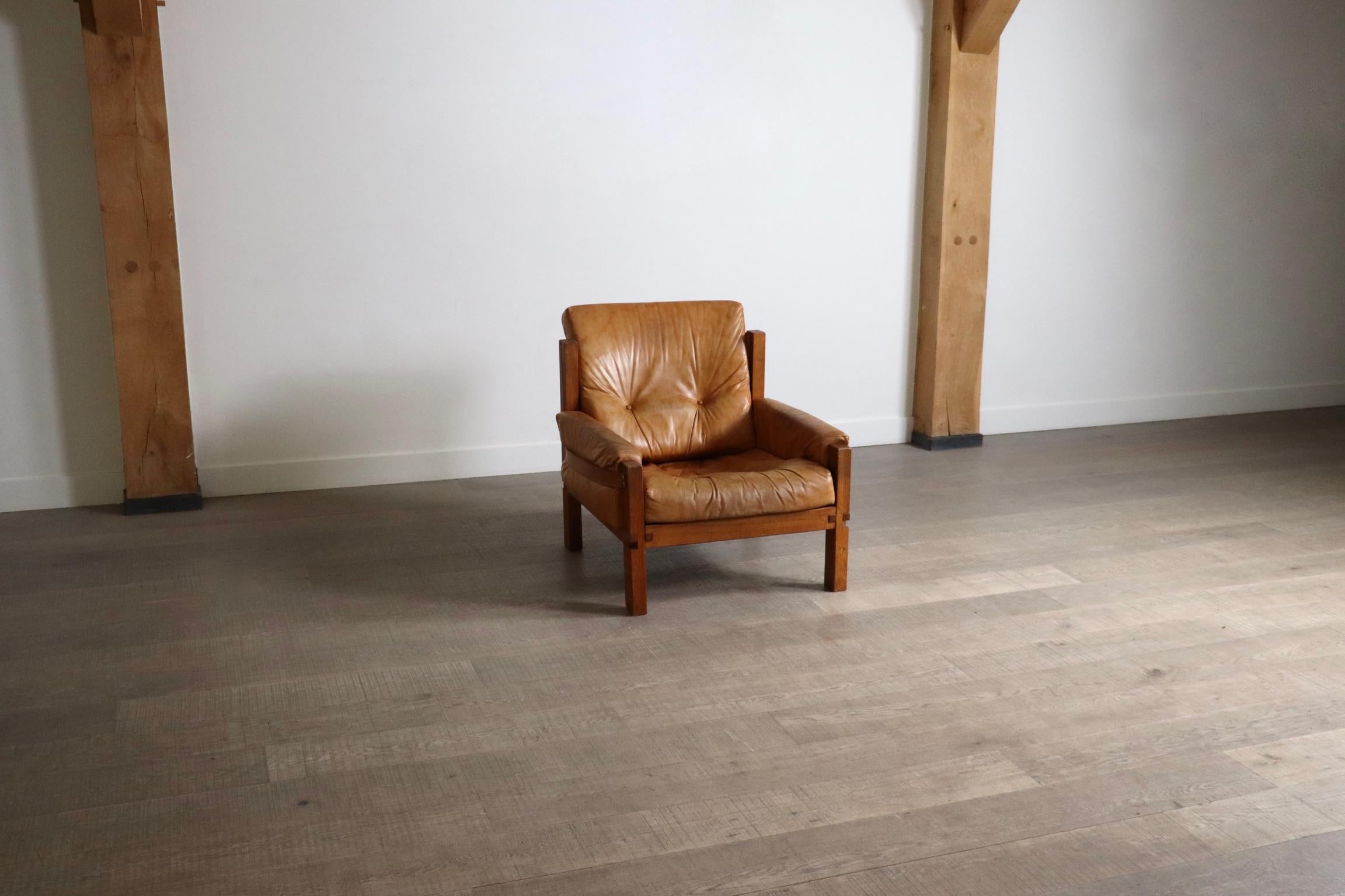 Pierre Chapo Sillón S15 Francia, 1967 Cuero en venta