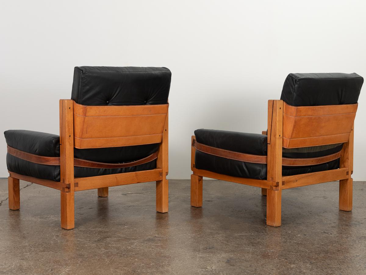 French Pierre Chapo S15 Lounge Chairs