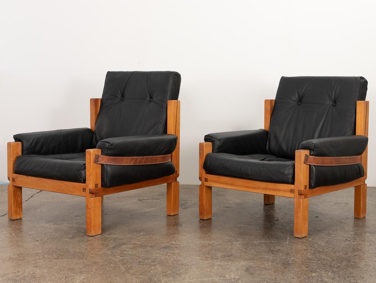 20th Century Pierre Chapo S15 Lounge Chairs