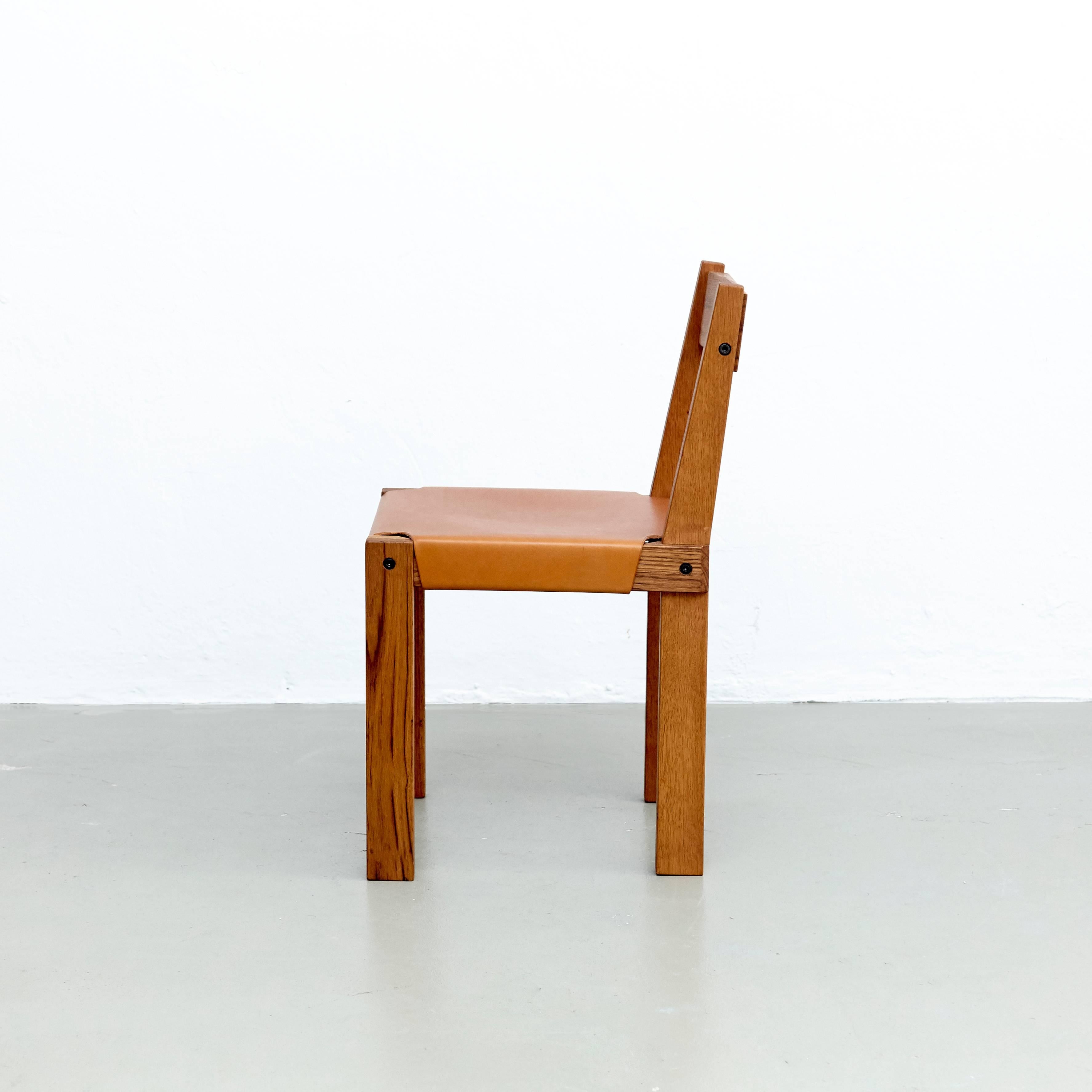 Leather Pierre Chapo S24 Chair
