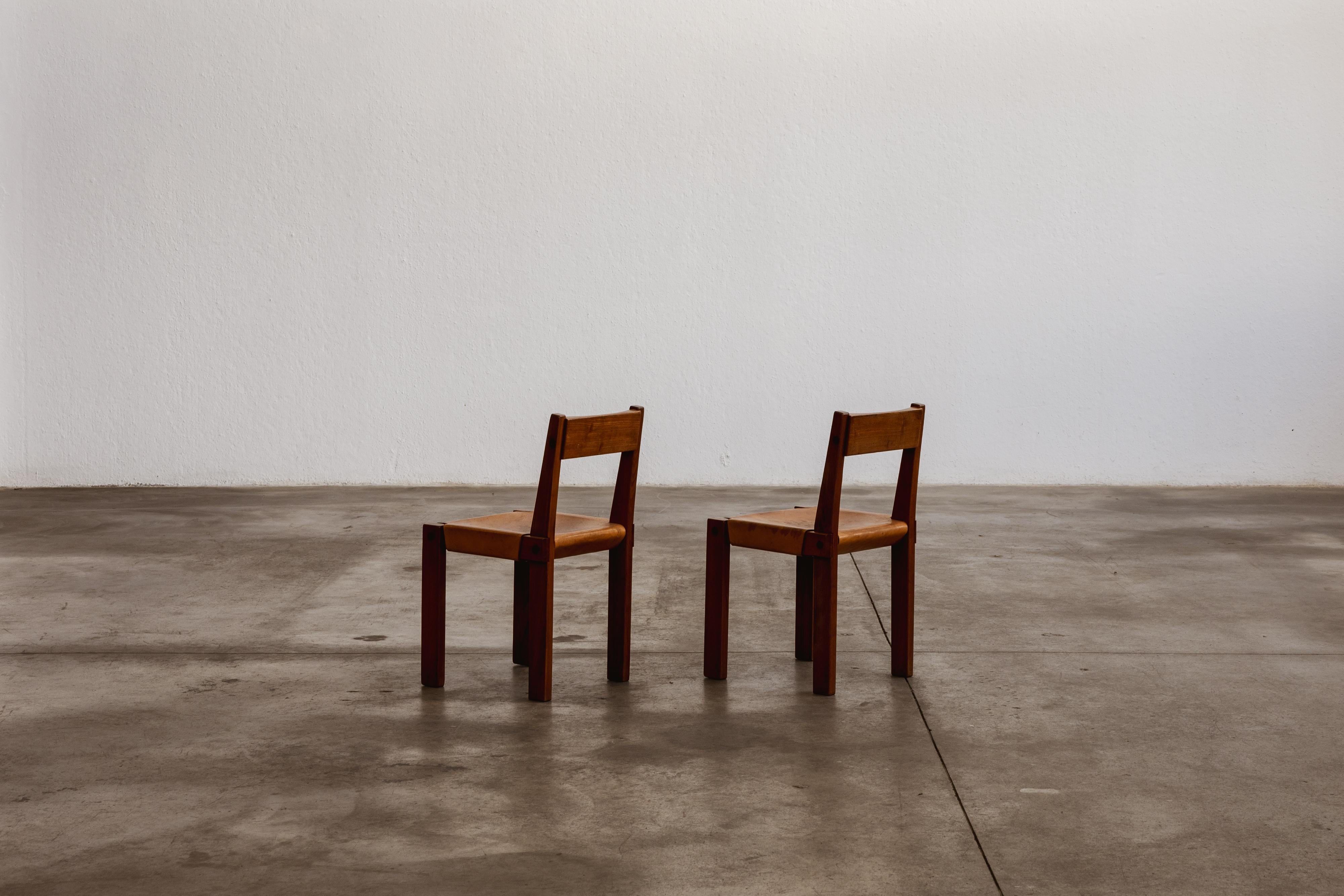 Pierre Chapo “S24” Dining Chairs, 1967, Set of 2 For Sale 2