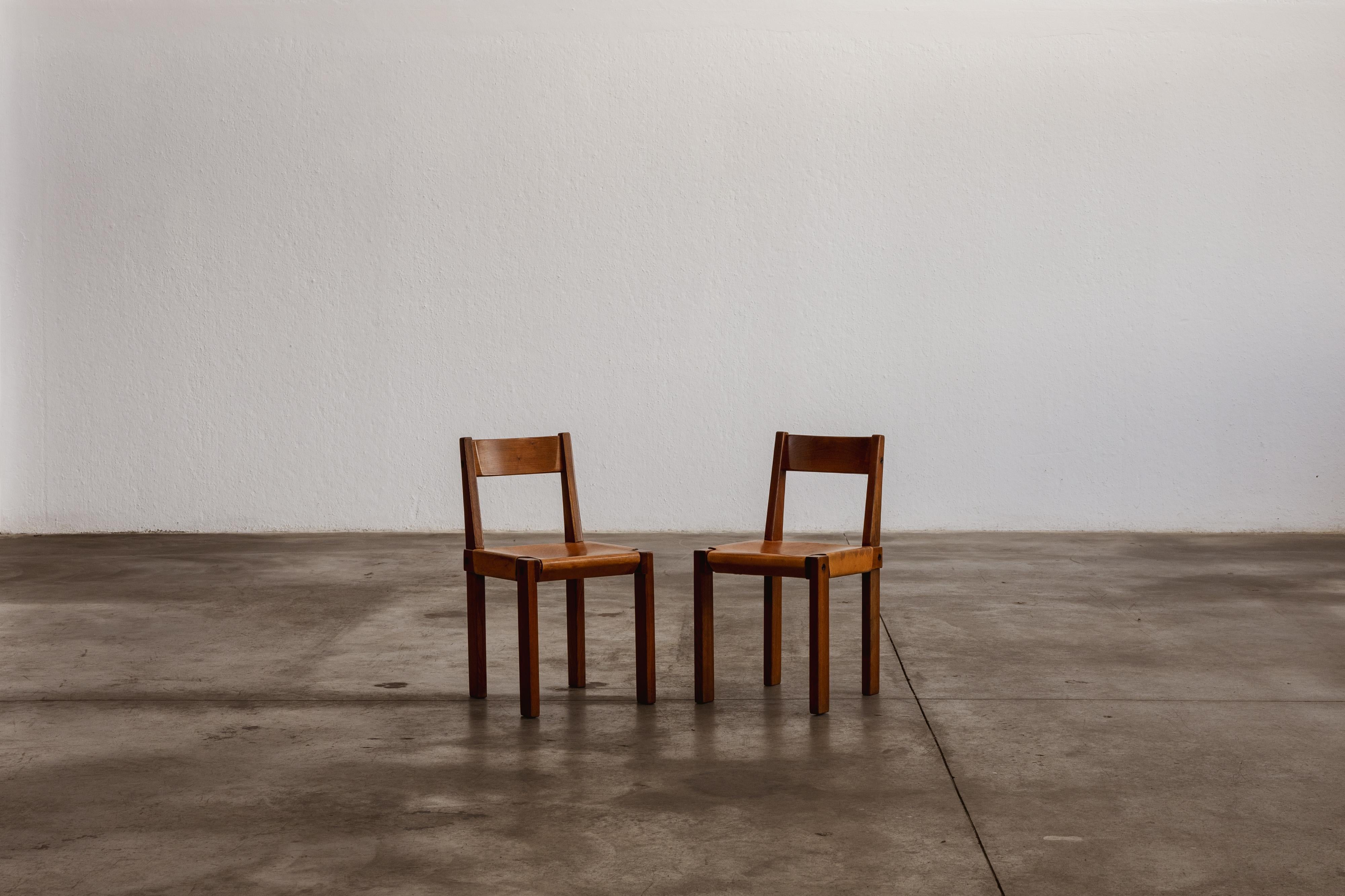 Pierre Chapo “S24” Dining Chairs, 1967, Set of 2 For Sale 4