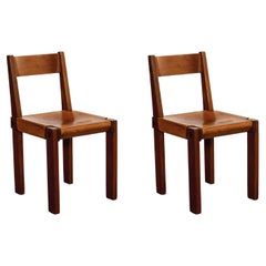 Pierre Chapo “S24” Dining Chairs, 1967, Set of 2
