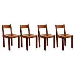 Chaises de salle à manger S24 de Pierre Chapo, 1967, lot de 4