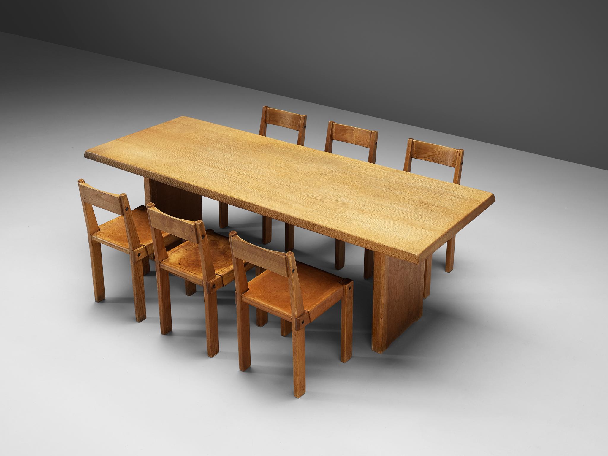 Pierre Chapo S24 Dining Chairs and 'T14D' Table 3