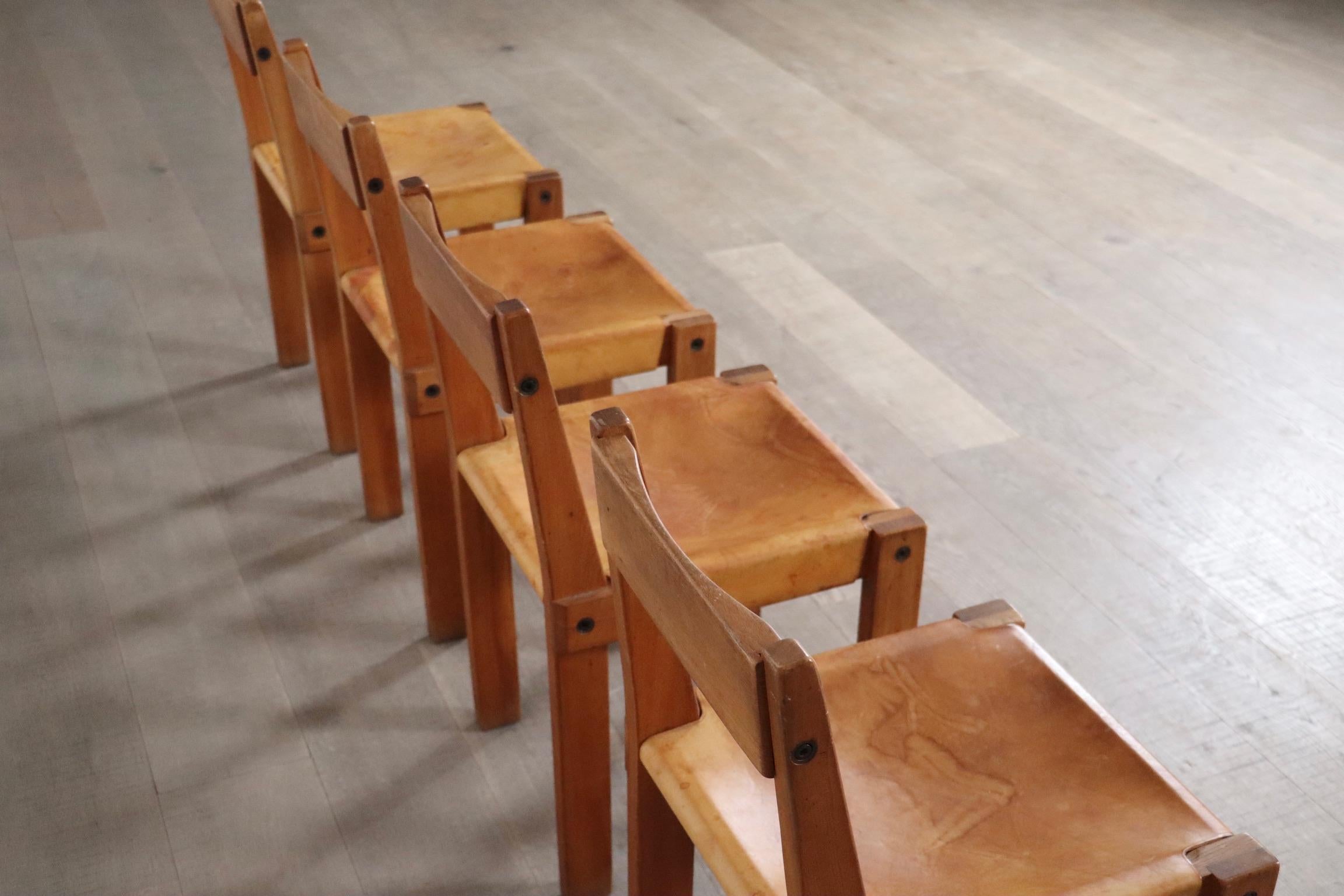 Pierre Chapo S24 Dining Chairs, France, 1960s 5