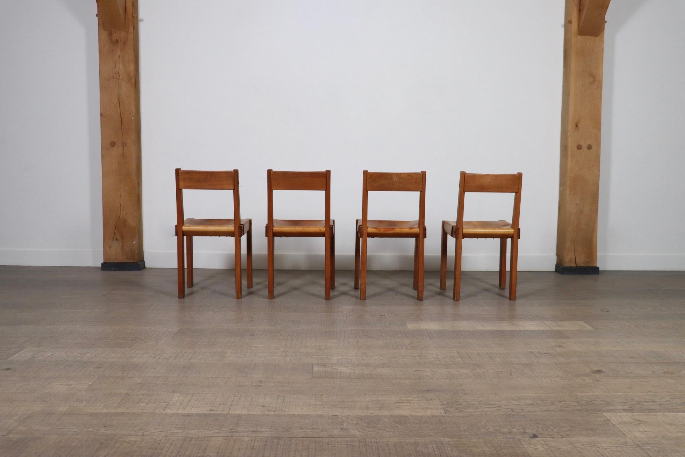 Pierre Chapo S24 Dining Chairs, France, 1960s 8