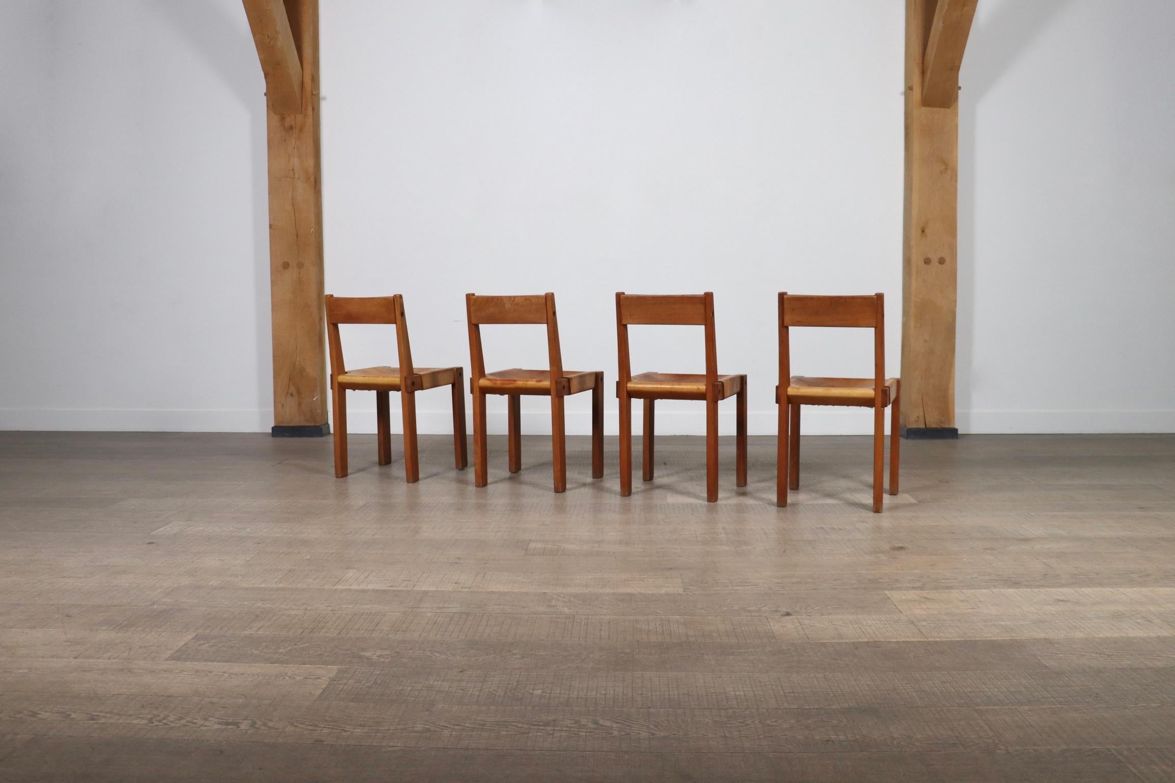 Pierre Chapo S24 Dining Chairs, France, 1960s 11