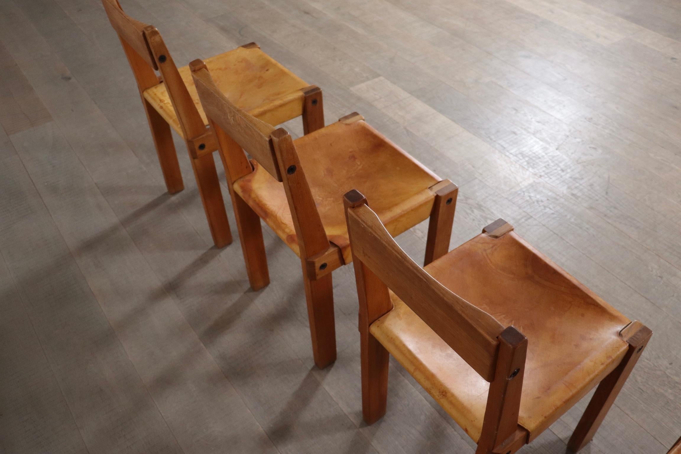 Pierre Chapo S24 Dining Chairs, France, 1960s In Good Condition In ABCOUDE, UT