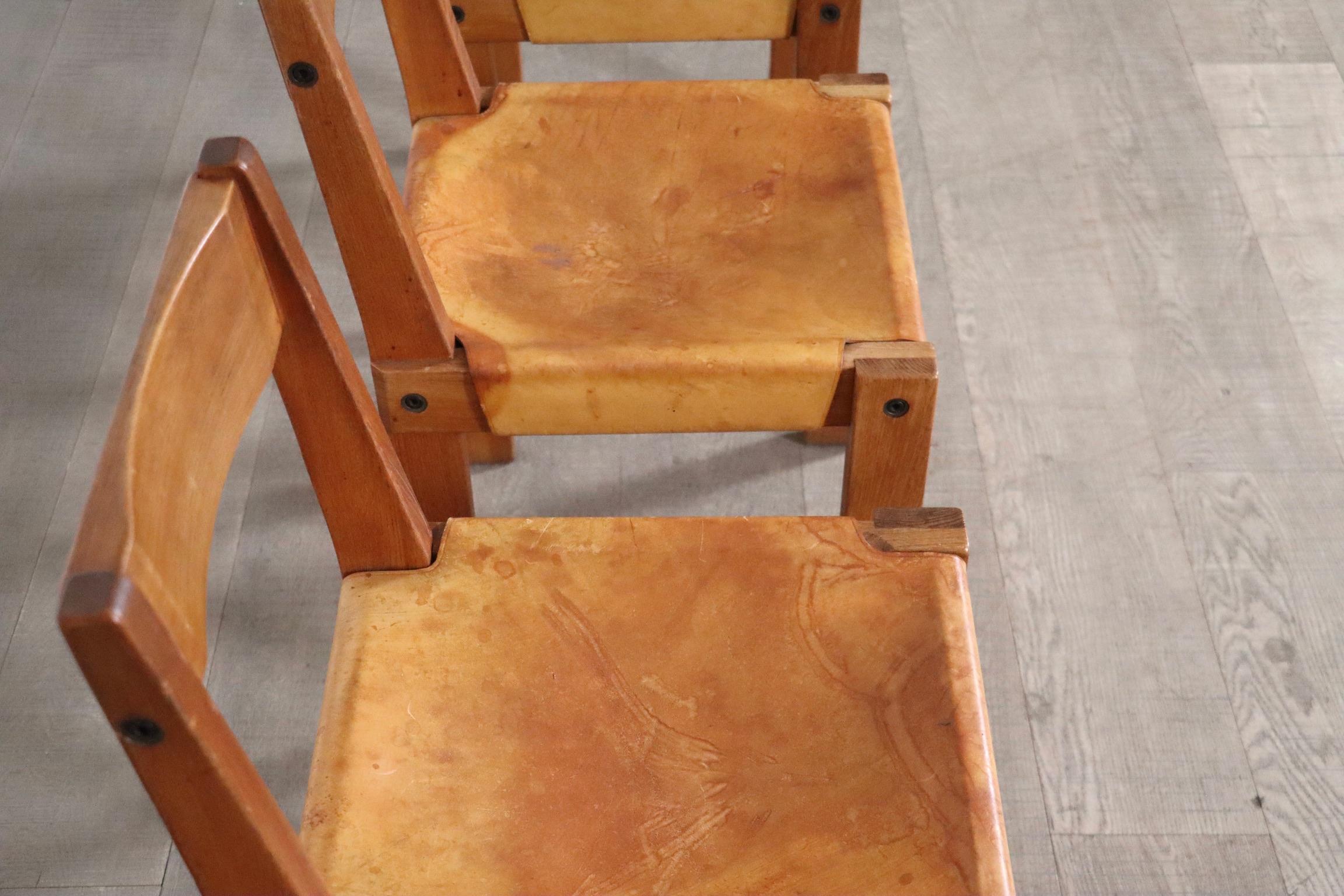 Pierre Chapo S24 Dining Chairs, France, 1960s 4