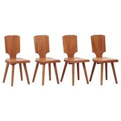 Chaises S28 Pierre Chapo, Chapo SA, France, 1972, 4 pièces disponibles