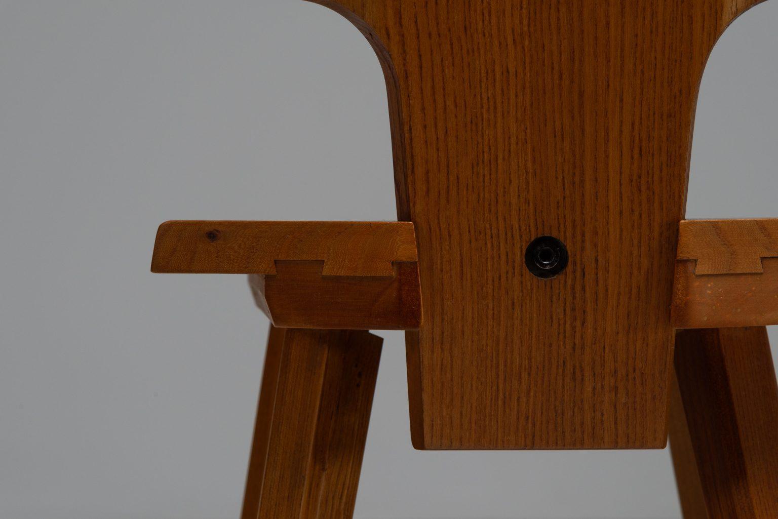 Pierre Chapo: S28-Stuhl aus Ulmenholz, Frankreich 1972 (Ende des 20. Jahrhunderts) im Angebot