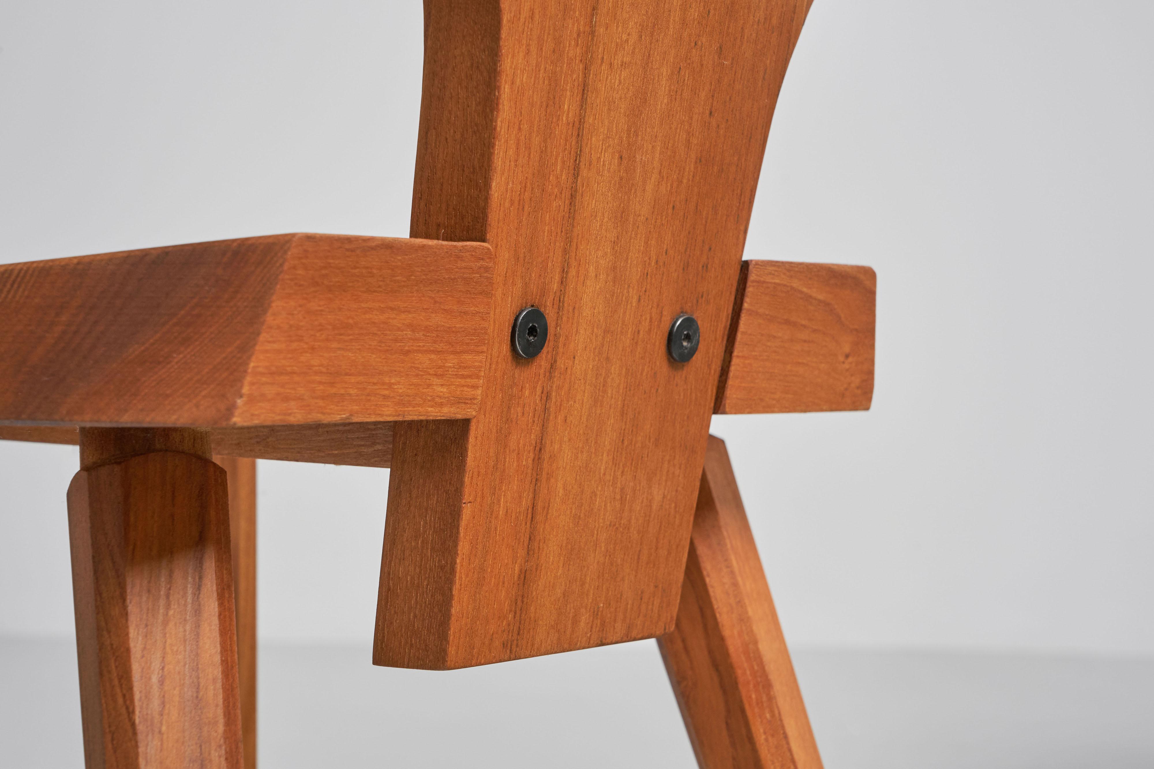 Pierre Chapo S28 chairs in solid elm France 1972 For Sale 2