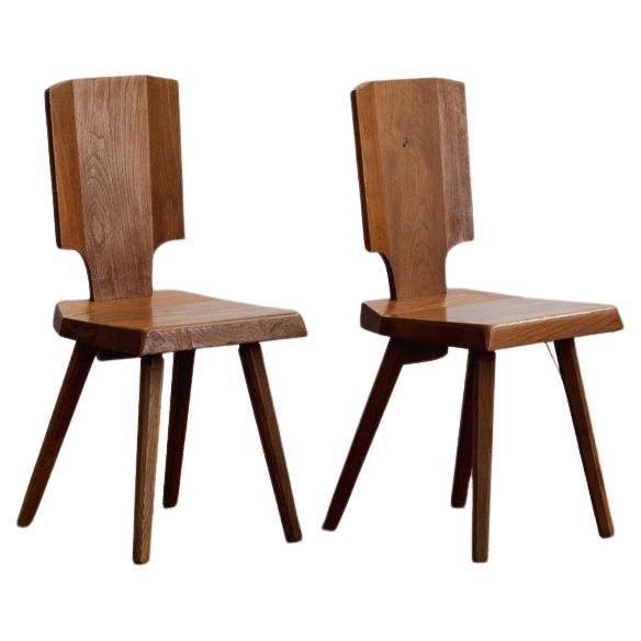 Pierre Chapo "S28" Esszimmerstühle für Atelier Pierre Chapo, 1972, 2 Stück