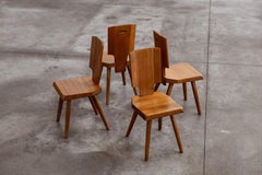 Pierre Chapo “S28” Dining Chairs for Atelier Pierre Chapo, 1972, Set of 4