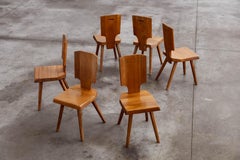 Pierre Chapo “S28” Dining Chairs for Atelier Pierre Chapo, 1972, Set of 6
