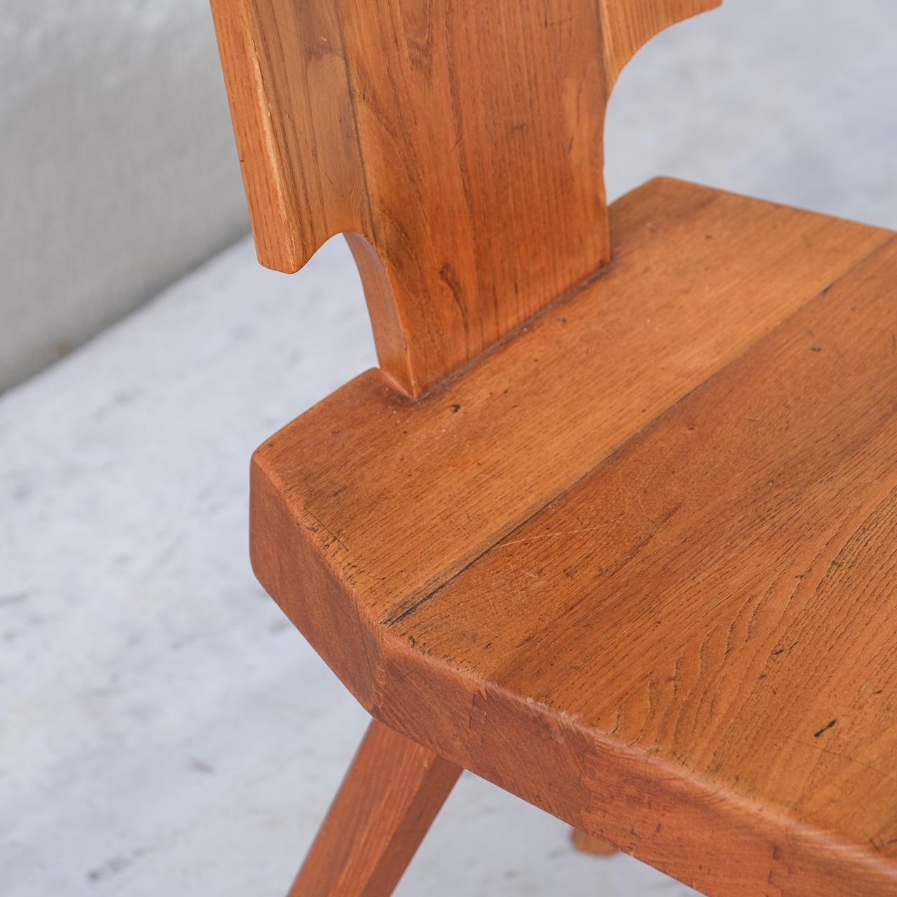 Pierre Chapo S28 Midcentury French Elm Dining Chair For Sale 5