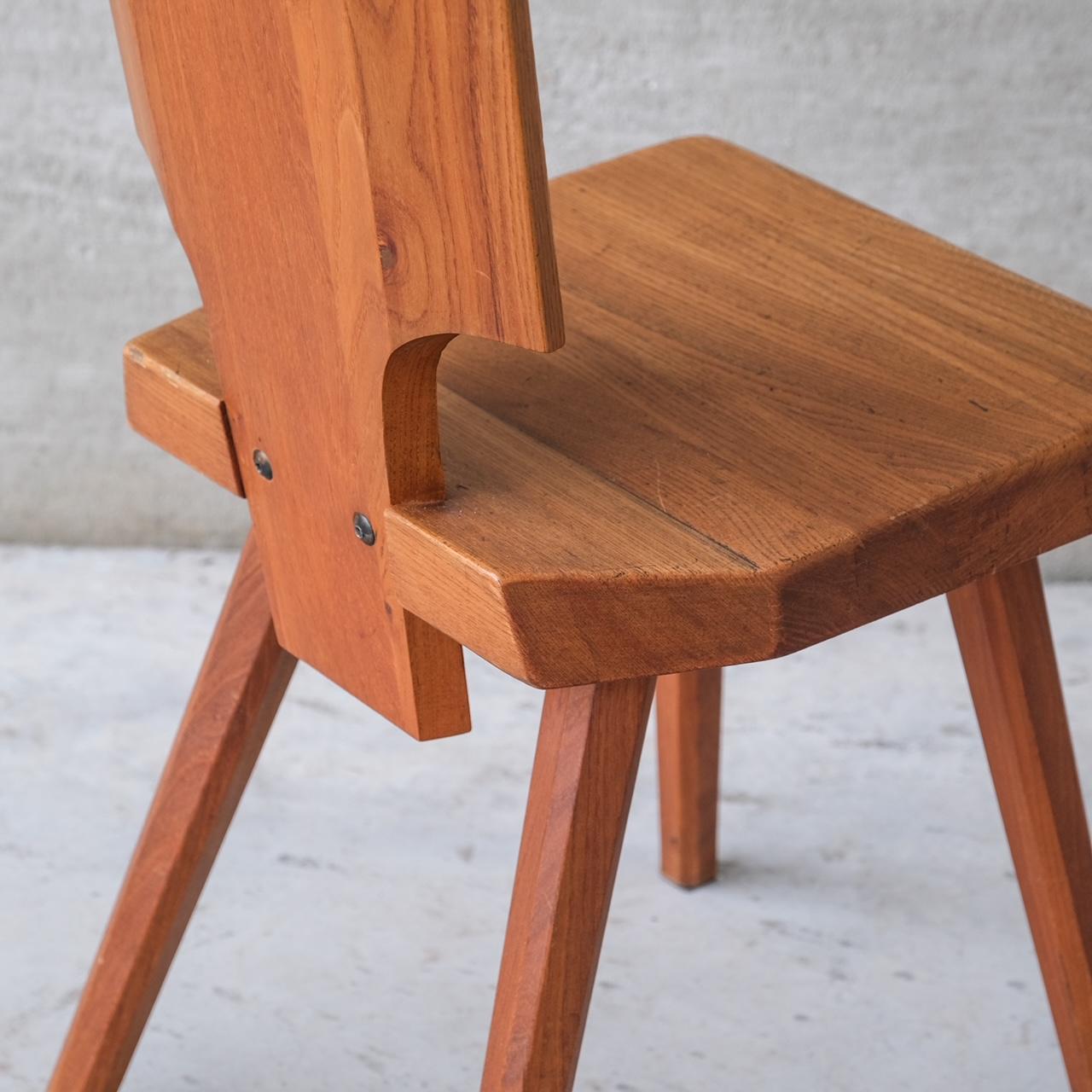 Pierre Chapo S28 Midcentury French Elm Dining Chair For Sale 9