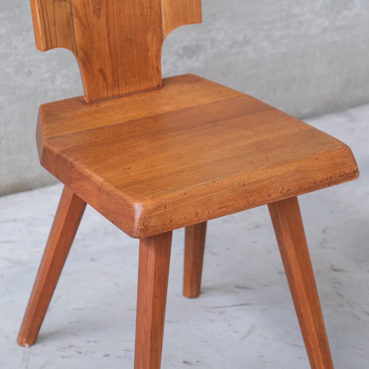 Pierre Chapo S28 Midcentury French Elm Dining Chair 4