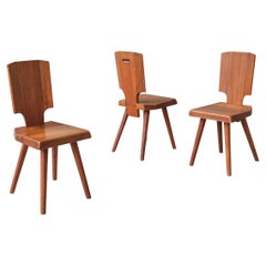Pierre Chapo S28 Midcentury French Elm Dining Chair