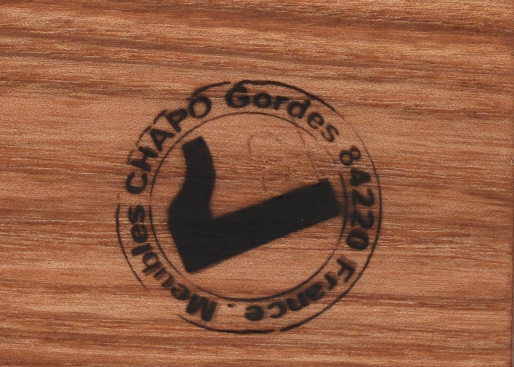 Tabouret rond bas S31 de Pierre Chapo en orme ou en chêne massif 3
