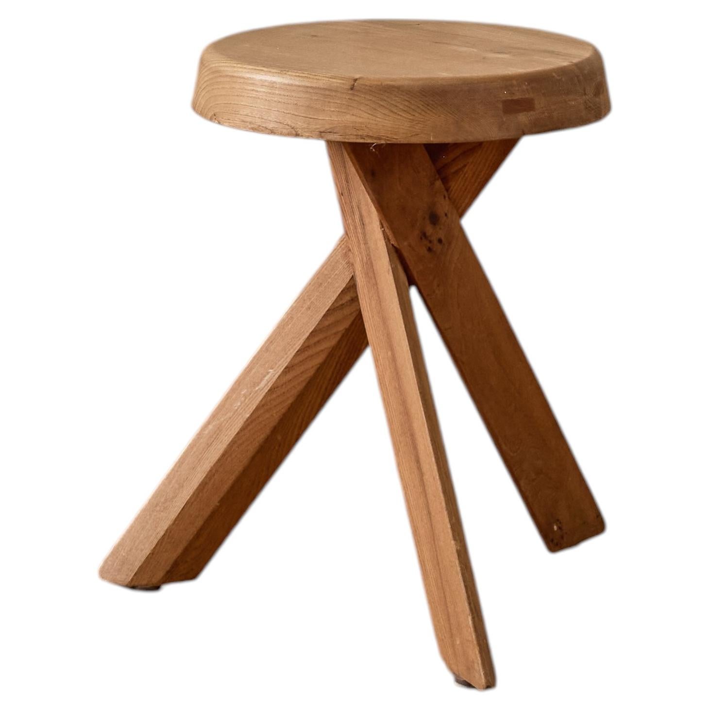 Pierre Chapo S31 Stool in Elm, France 1970s