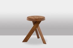 Pierre Chapo S31 stool in natural elm. 1980s