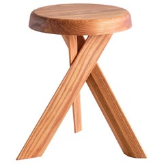 Pierre Chapo S31 Stool in Solid Elm, Chapo Creation, France