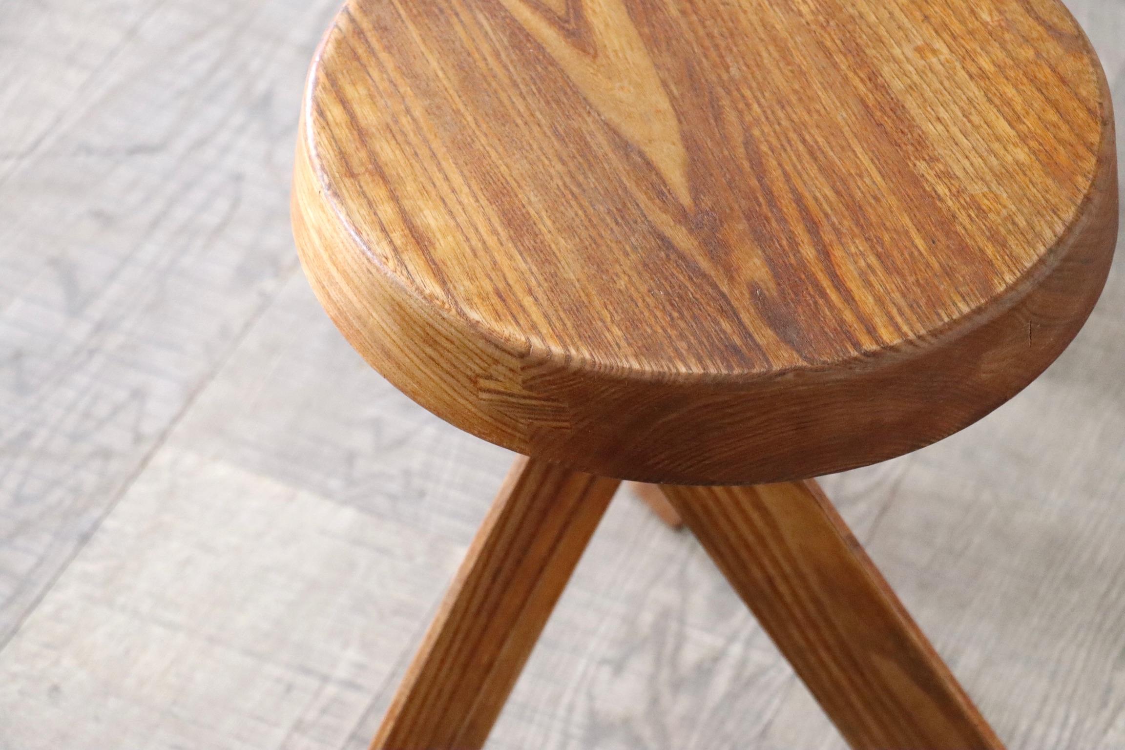 Pierre Chapo S31 Stools In Solid Elm For Altelier Chapo, France 1974 For Sale 2
