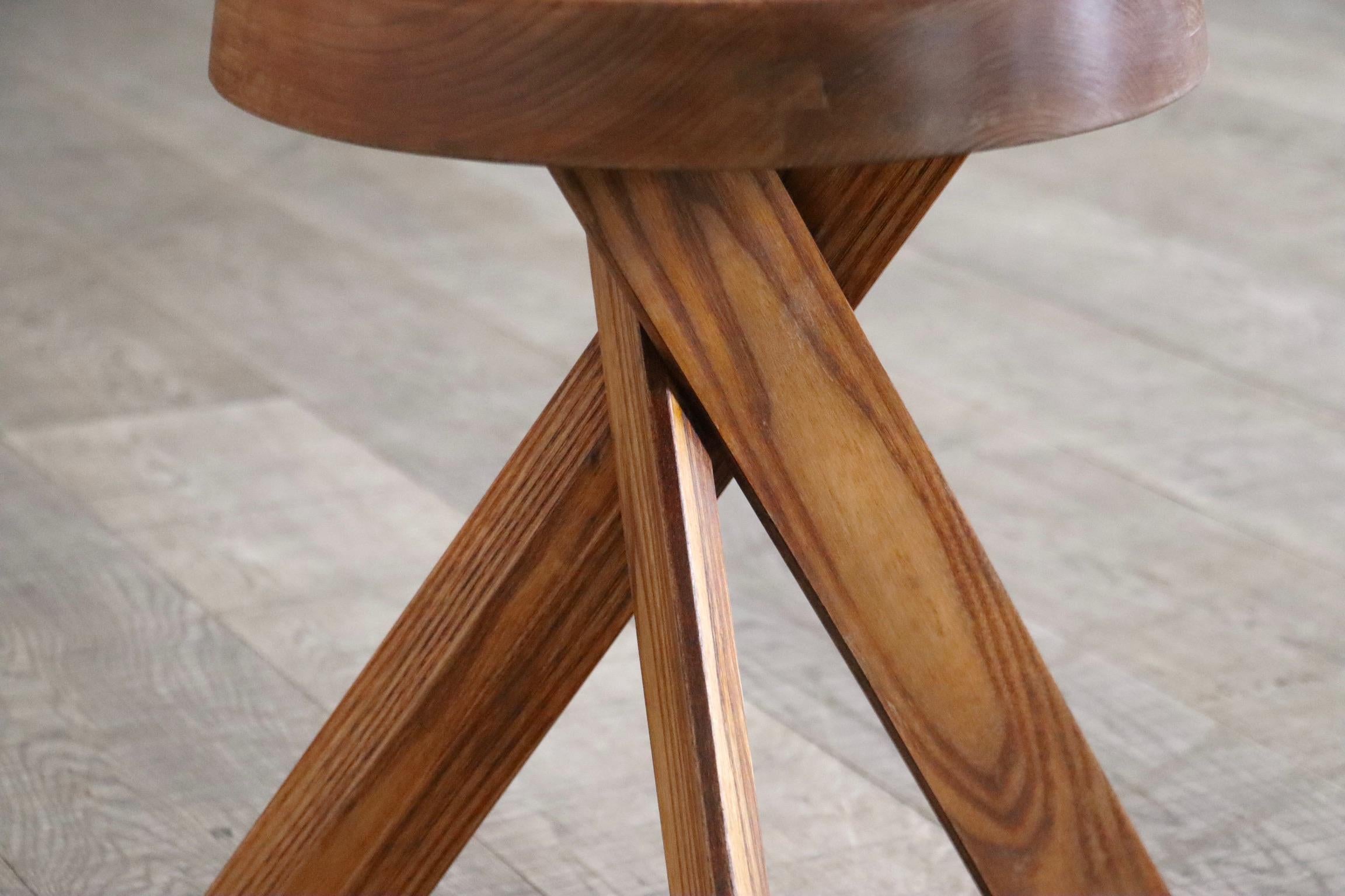 Pierre Chapo S31 Stools In Solid Elm For Altelier Chapo, France 1974 For Sale 5