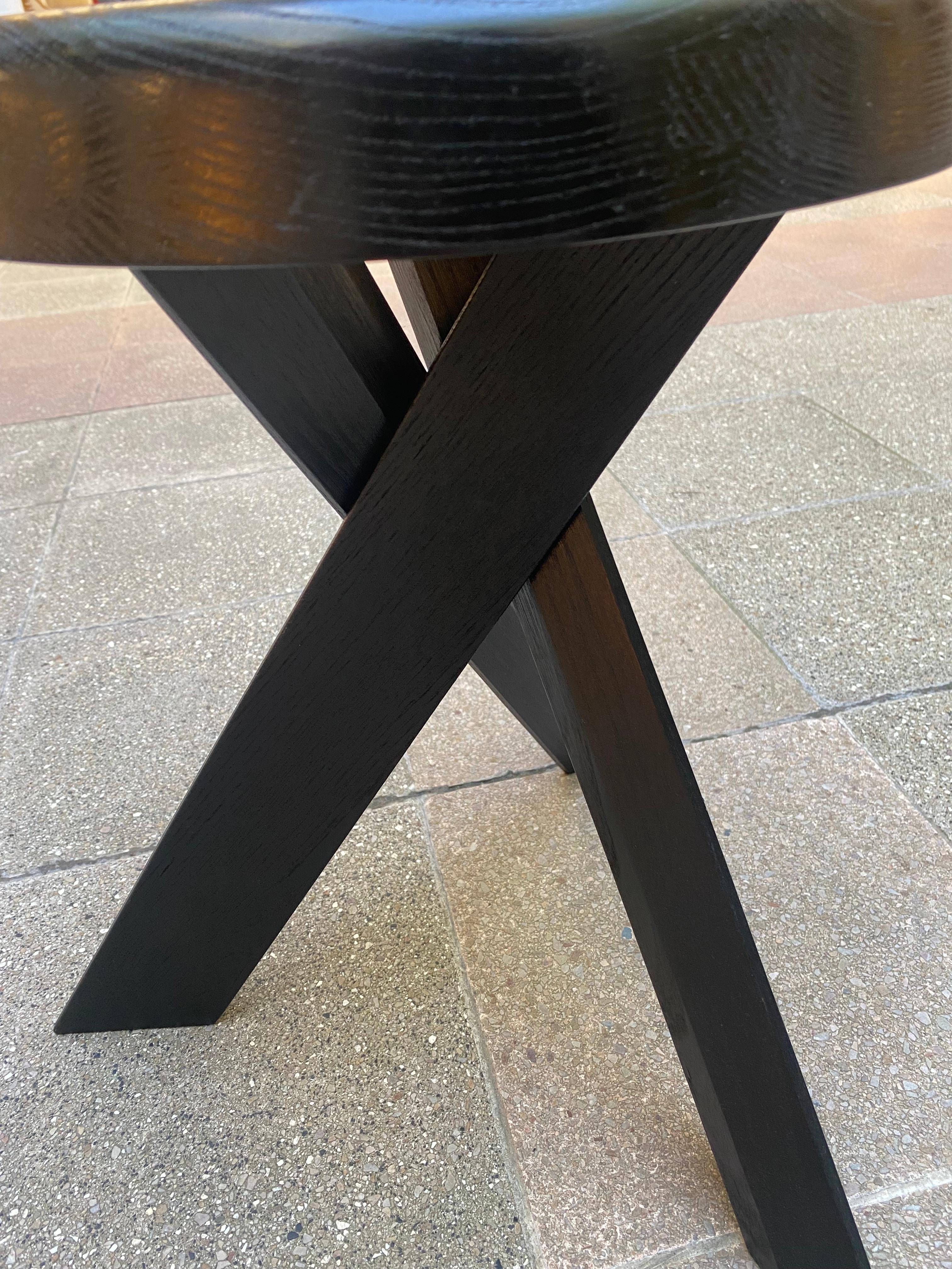 Pierre Chapo -  S31A Black Edition Stool In Good Condition In Saint ouen, FR