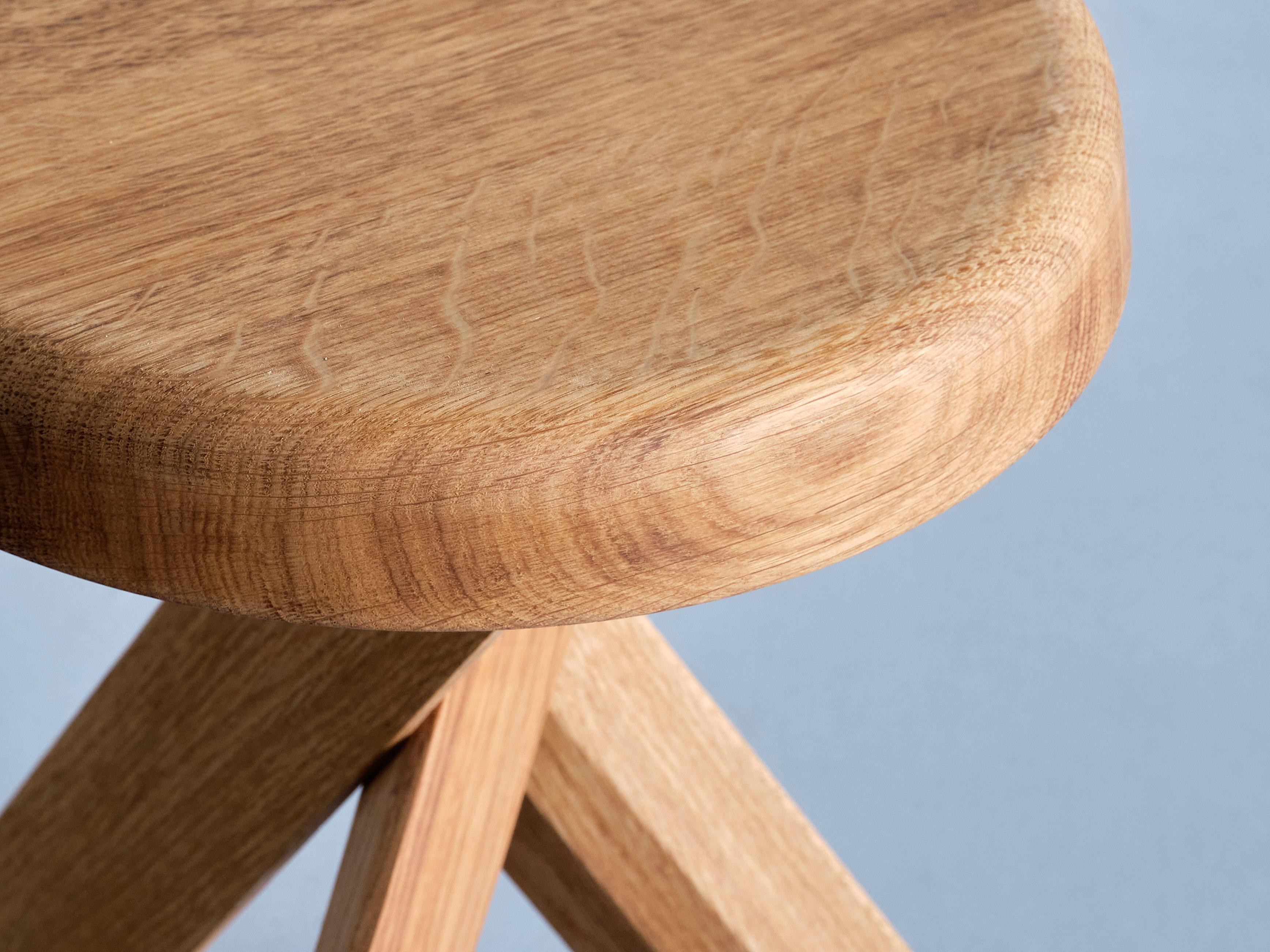 Pierre Chapo S31A Stool in Solid Oak Wood, Chapo Creation, France For Sale 2