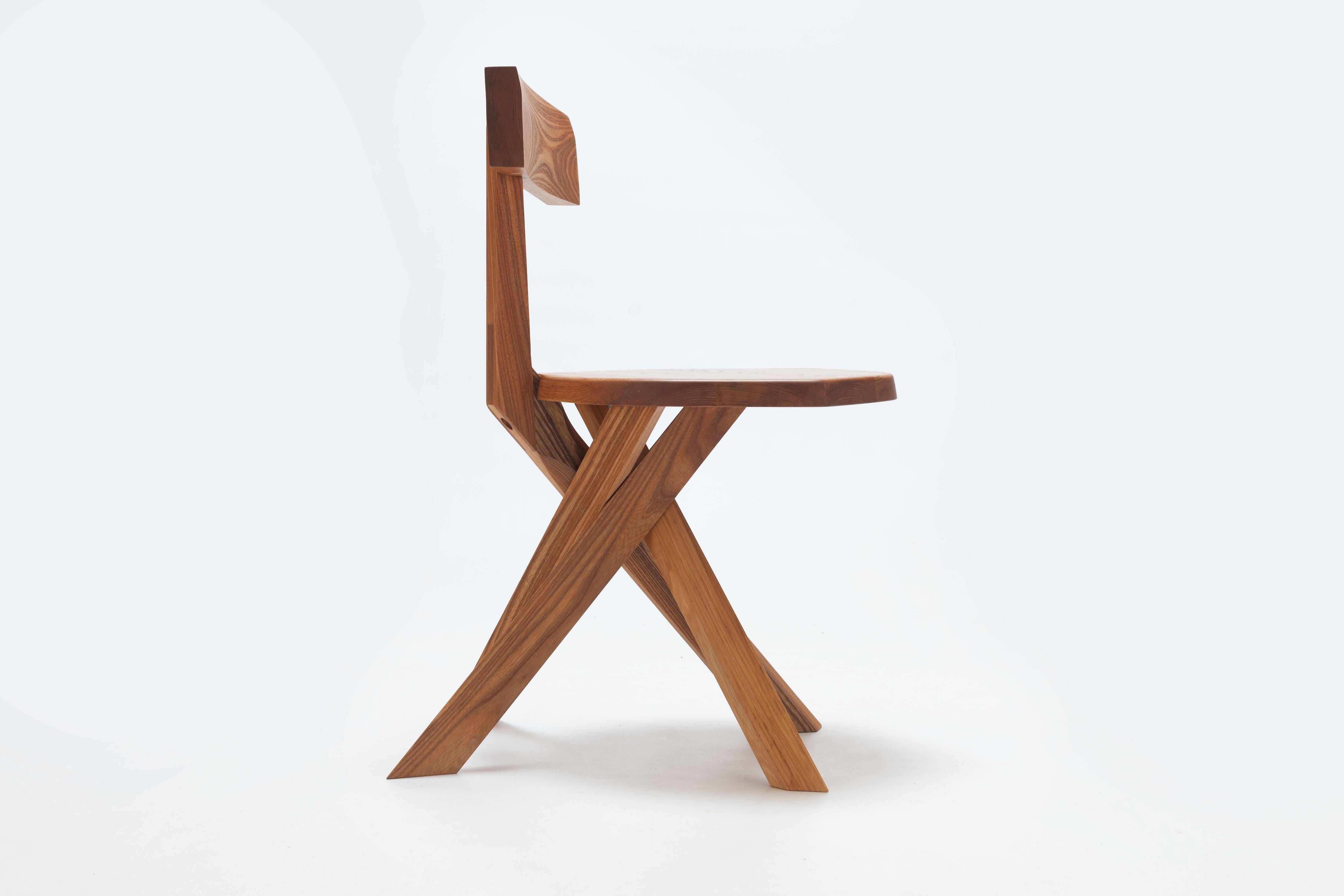 Chaise S34 de Pierre Chapo en orme massif  -- ' Expédition à partir du stock ' en vente 2
