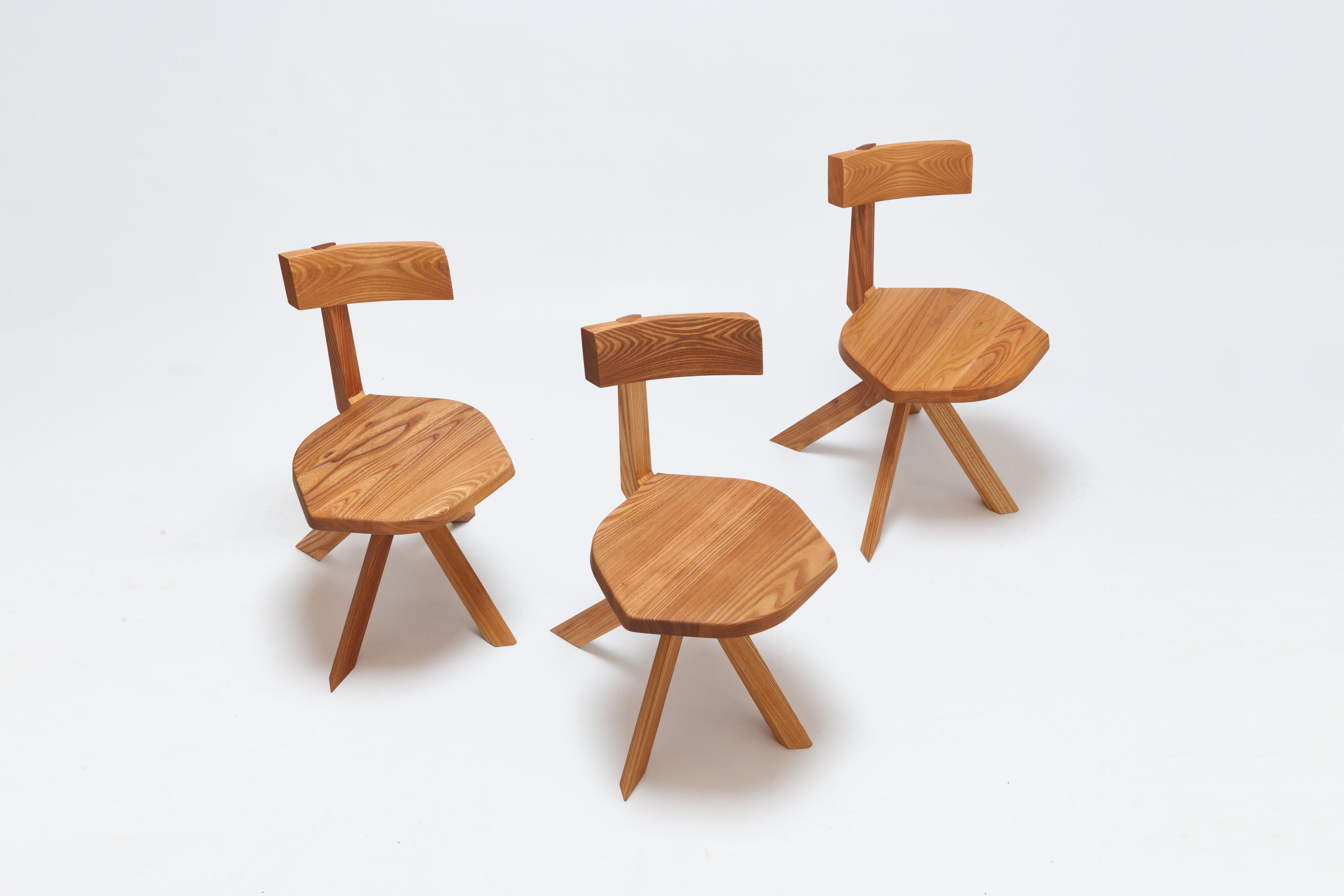 Pierre Chapo S34 Chair(s) in Solid Elm  -- ' Shipping from Stock ' For Sale 6