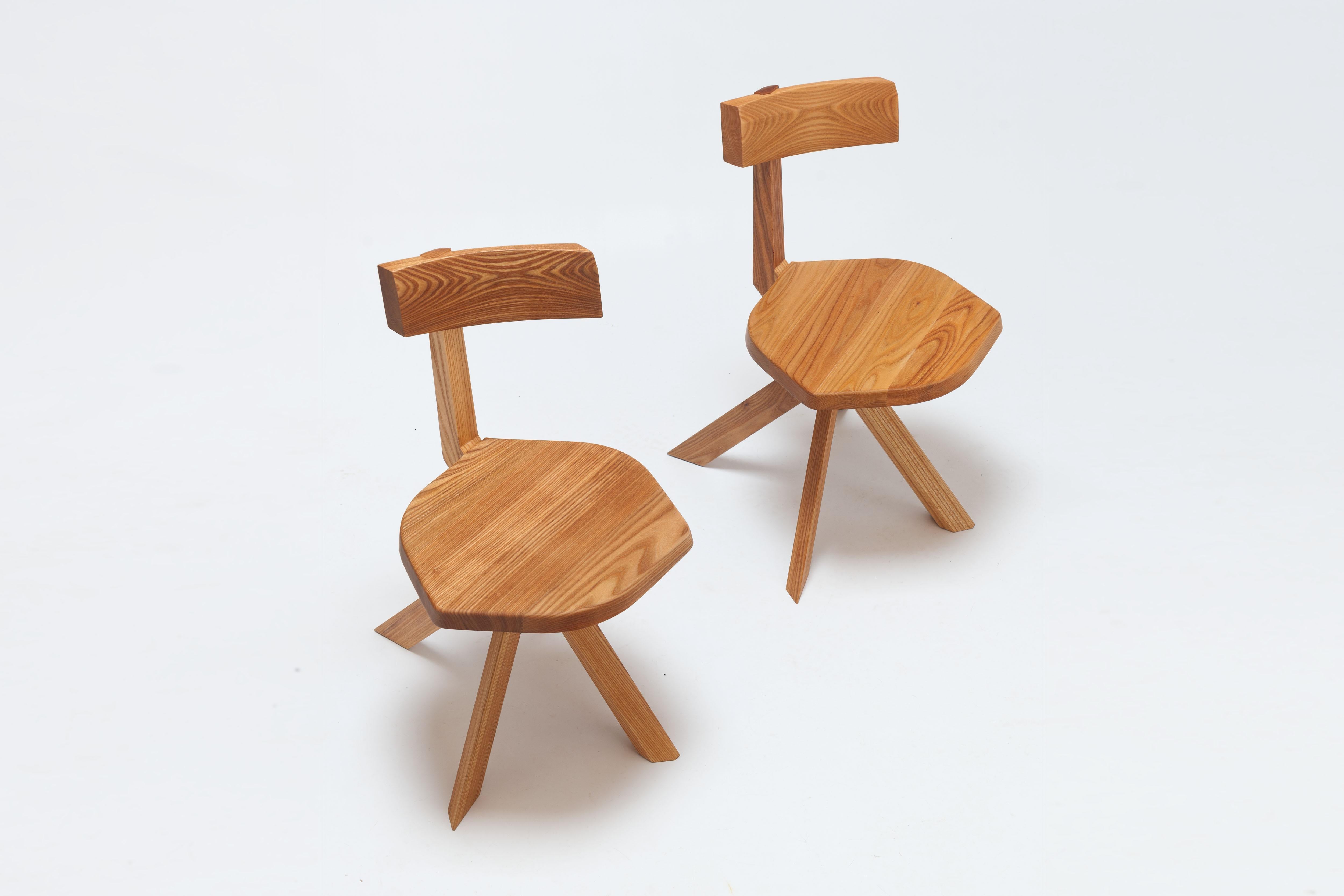 Pierre Chapo S34 Chair(s) in Solid Elm  -- ' Shipping from Stock ' For Sale 9