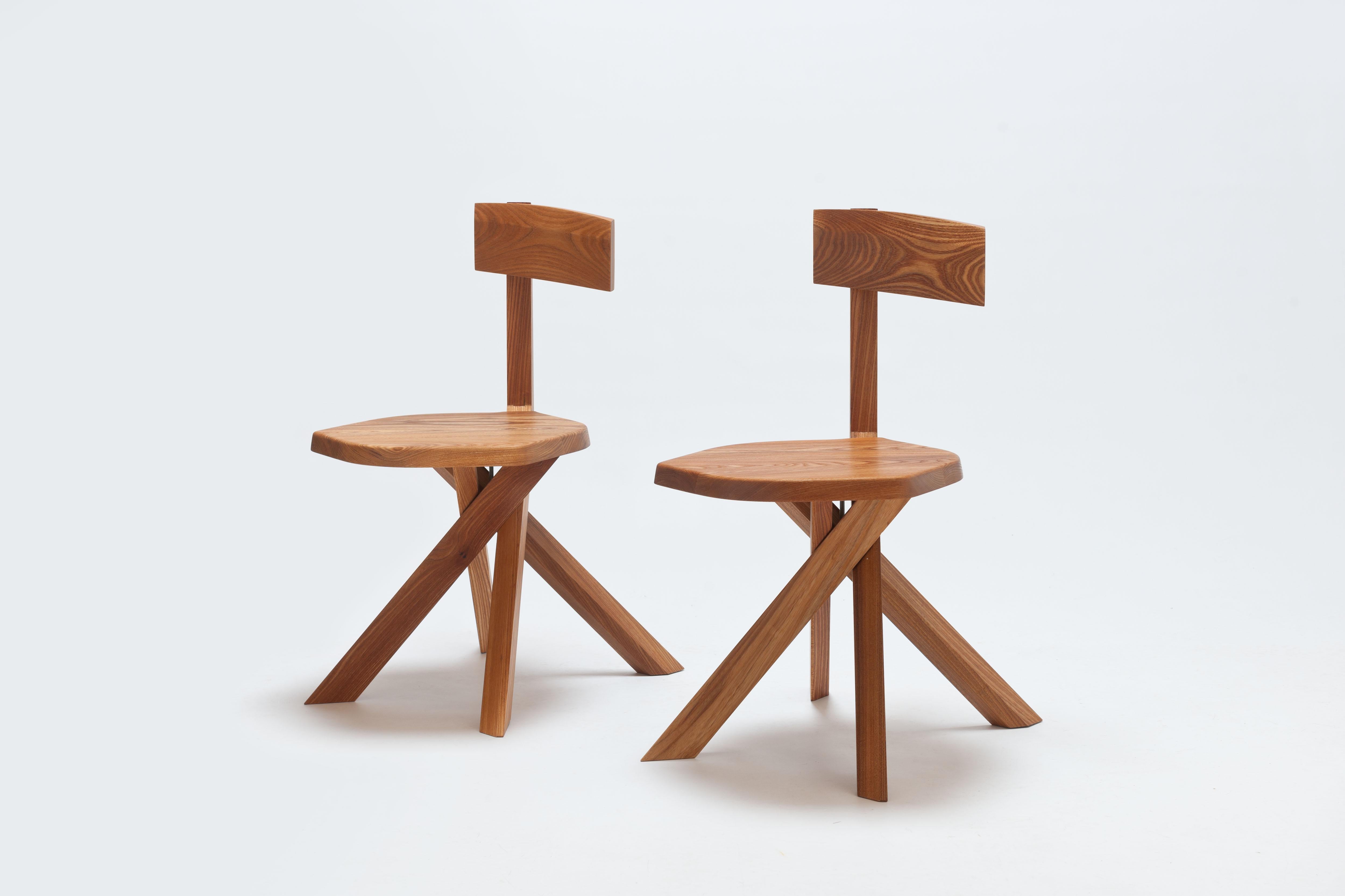 Chaise S34 de Pierre Chapo en orme massif  -- ' Expédition à partir du stock ' en vente 9