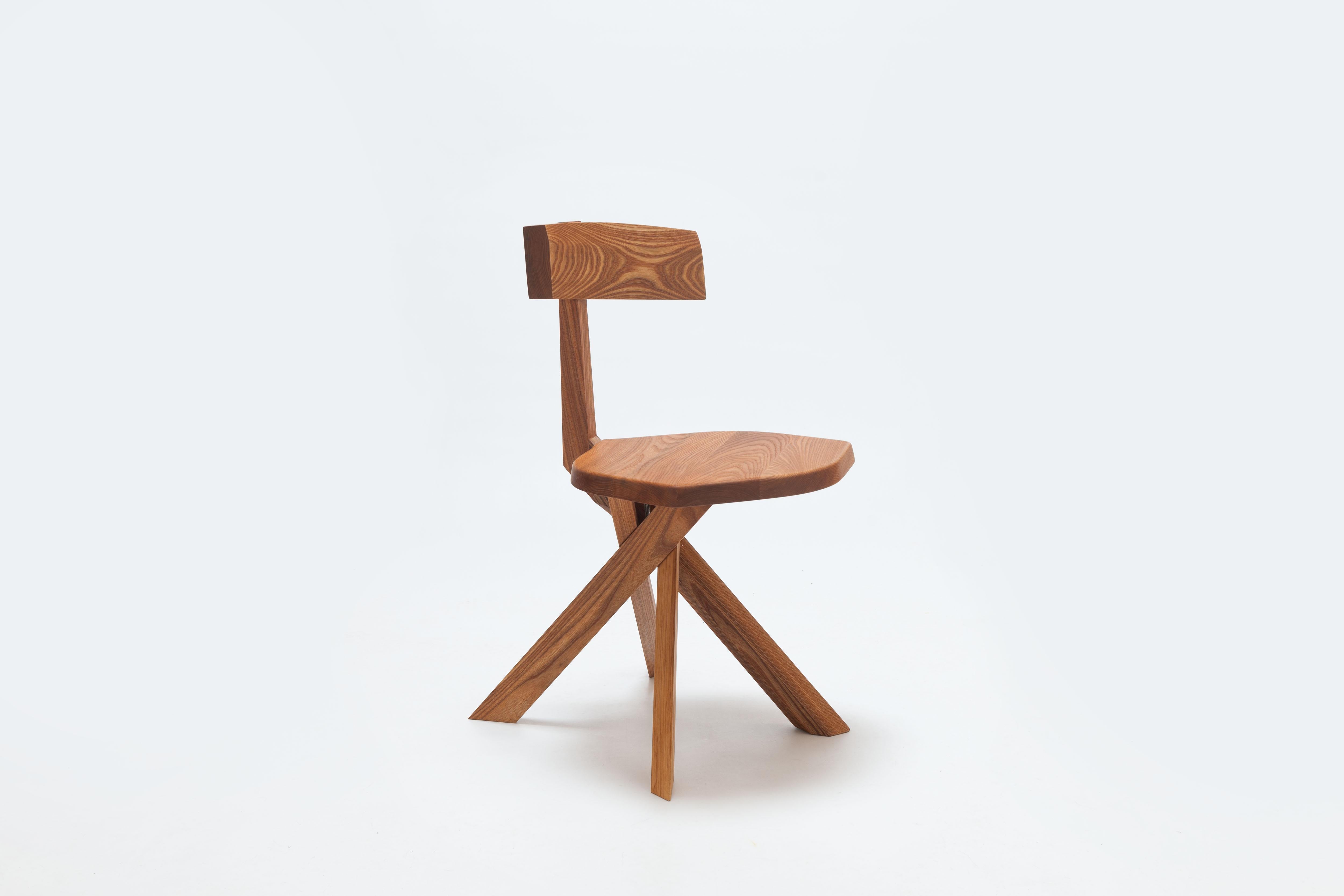 French Pierre Chapo S34 Chair(s) in Solid Elm  -- ' Shipping from Stock ' For Sale