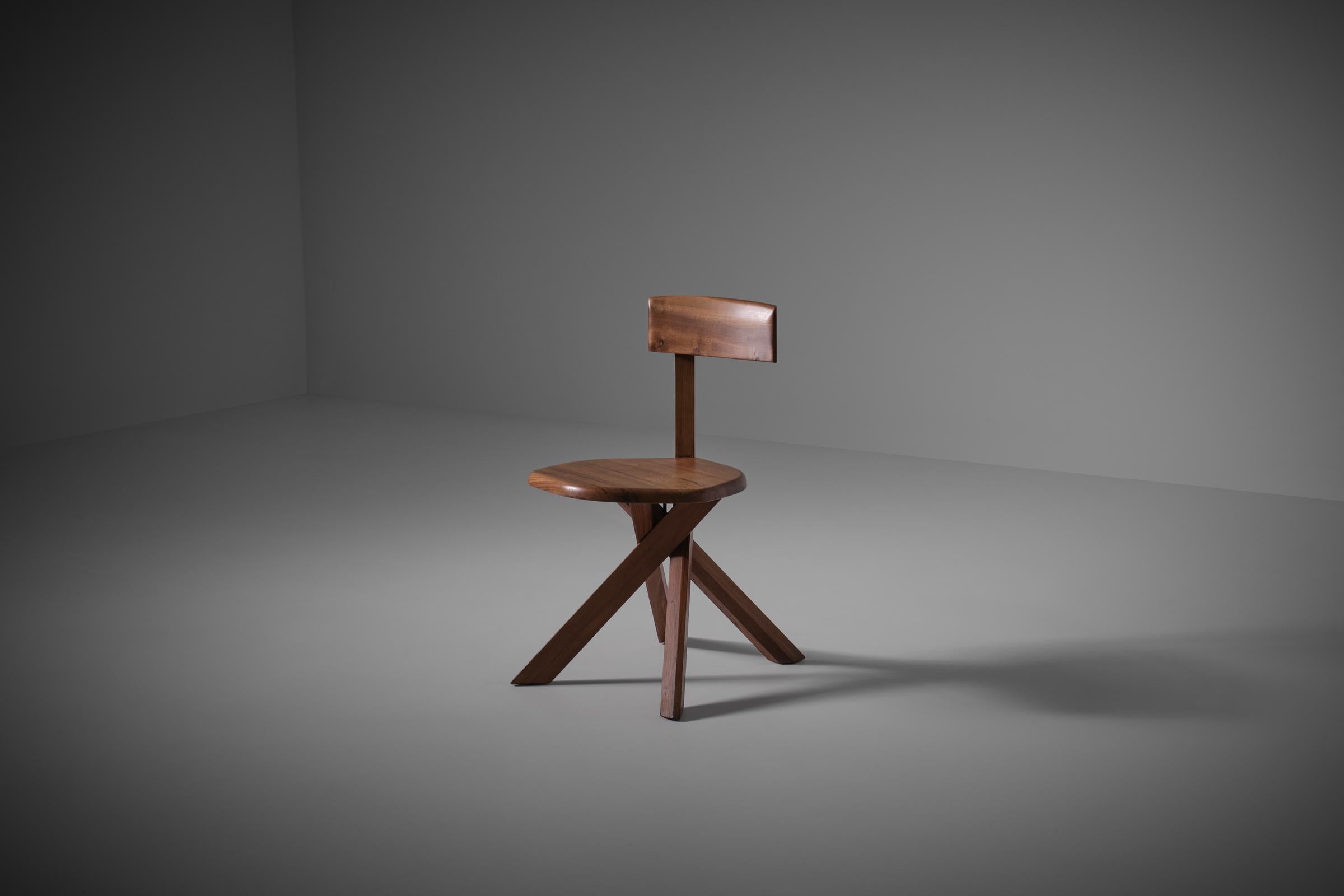 Pierre Chapo ‘S34’ Chair in Solid Elm, France, 1960s In Good Condition In Rotterdam, NL