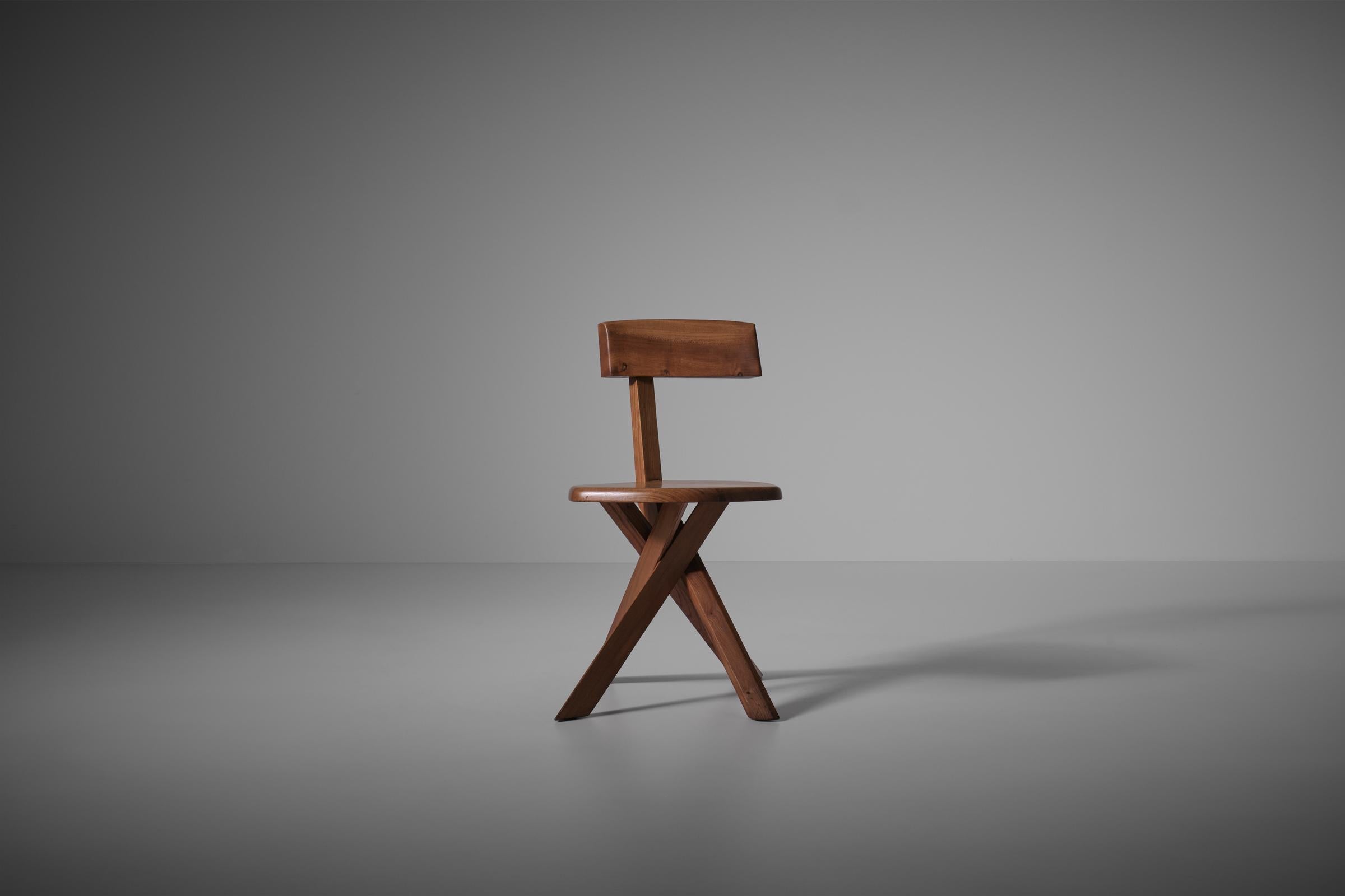 Pierre Chapo ‘S34’ Chair in Solid Elm, France, 1960s 3