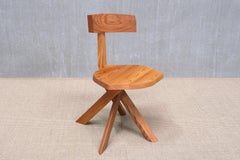 Pierre Chapo S34 Dining /Side Chair in Solid Elm, Chapo Creation, France, 2024