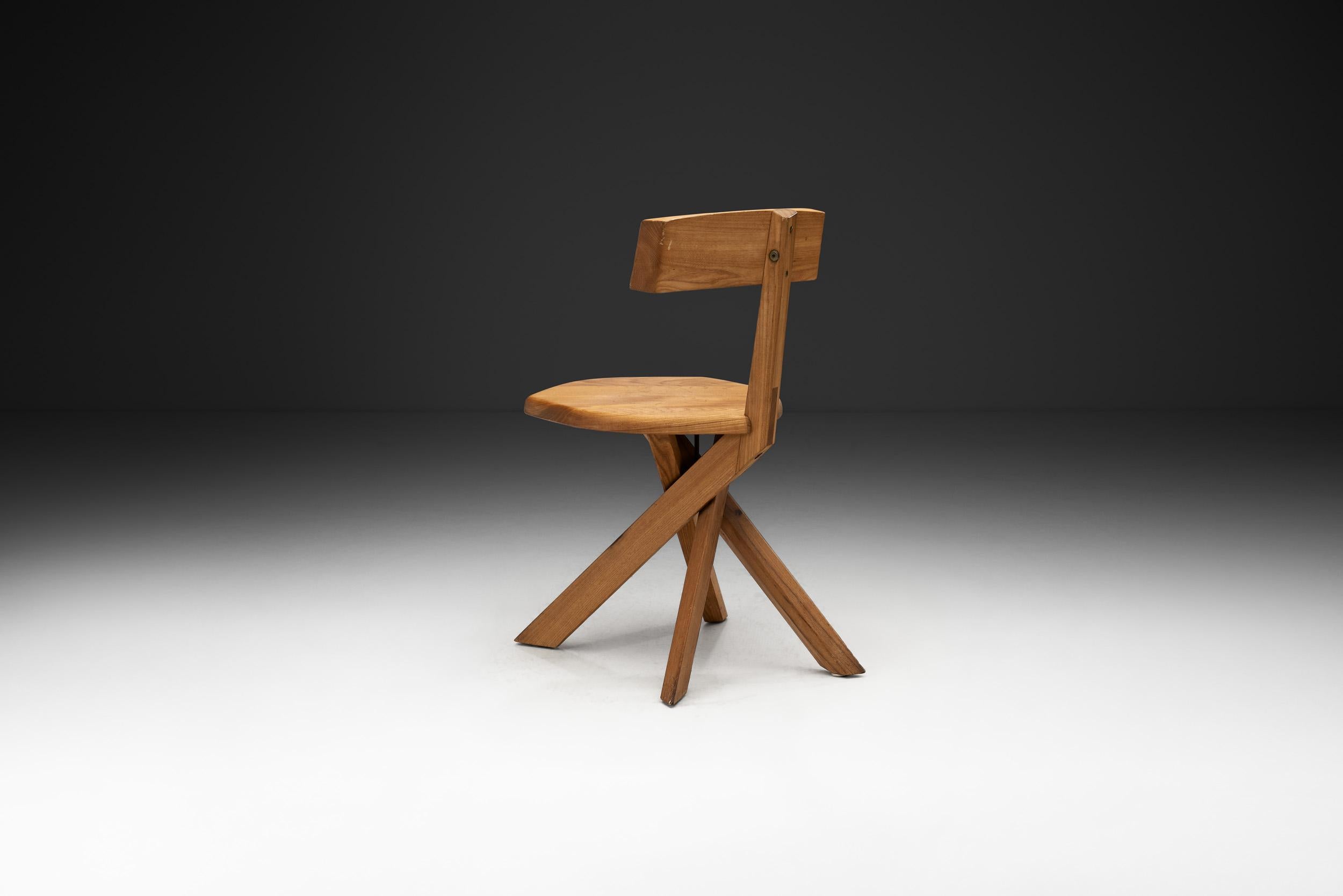 Chaise S34 de Pierre Chapo, France, années 1960 Bon état - En vente à Utrecht, NL
