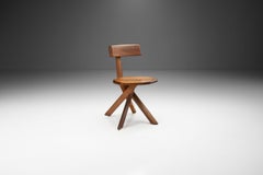 Pierre Chapo “S34” Solid Elm Chair, France, 1960s