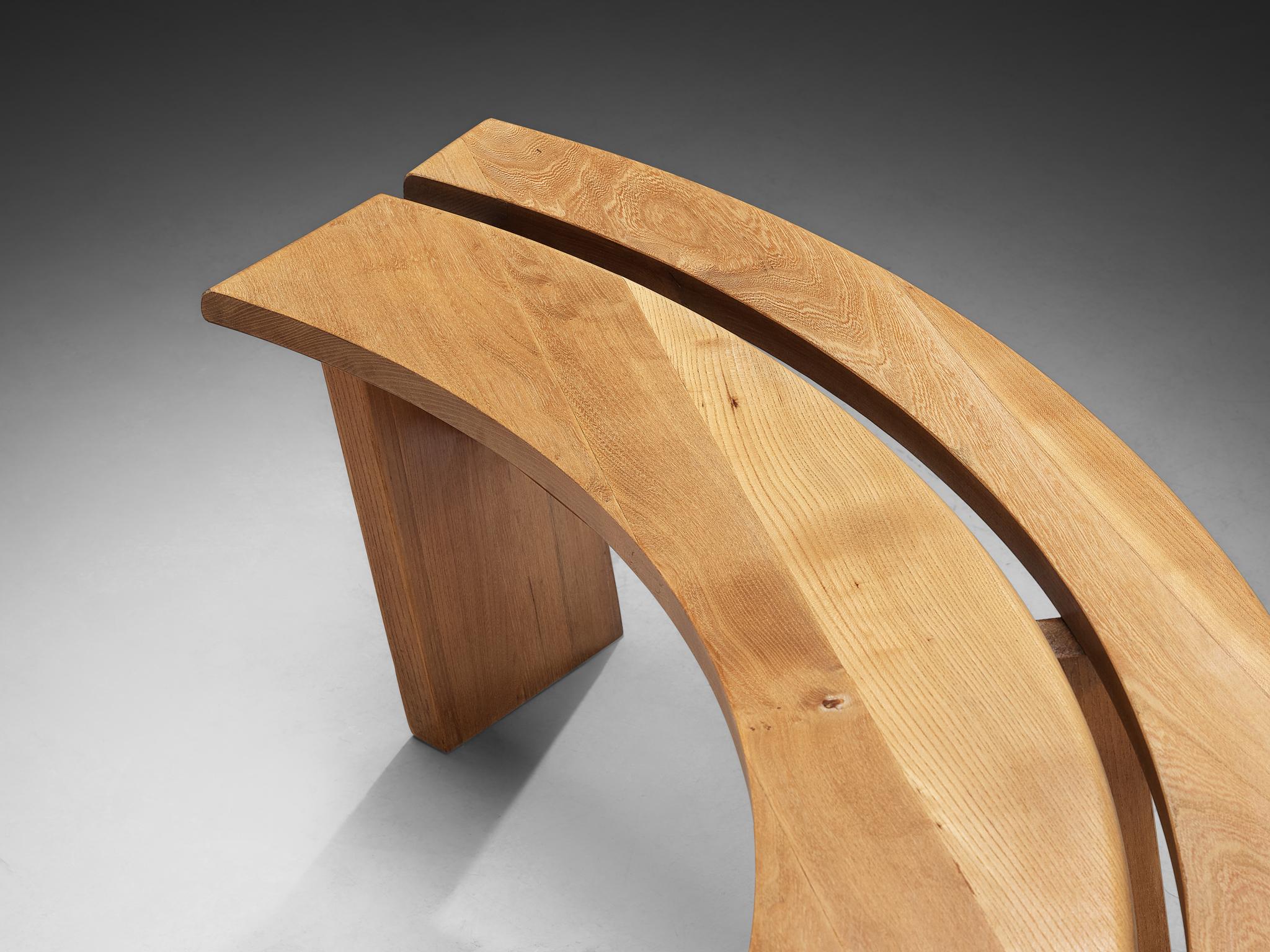 Pierre Chapo 'S38A’ Bench in Solid Elm In Good Condition In Waalwijk, NL
