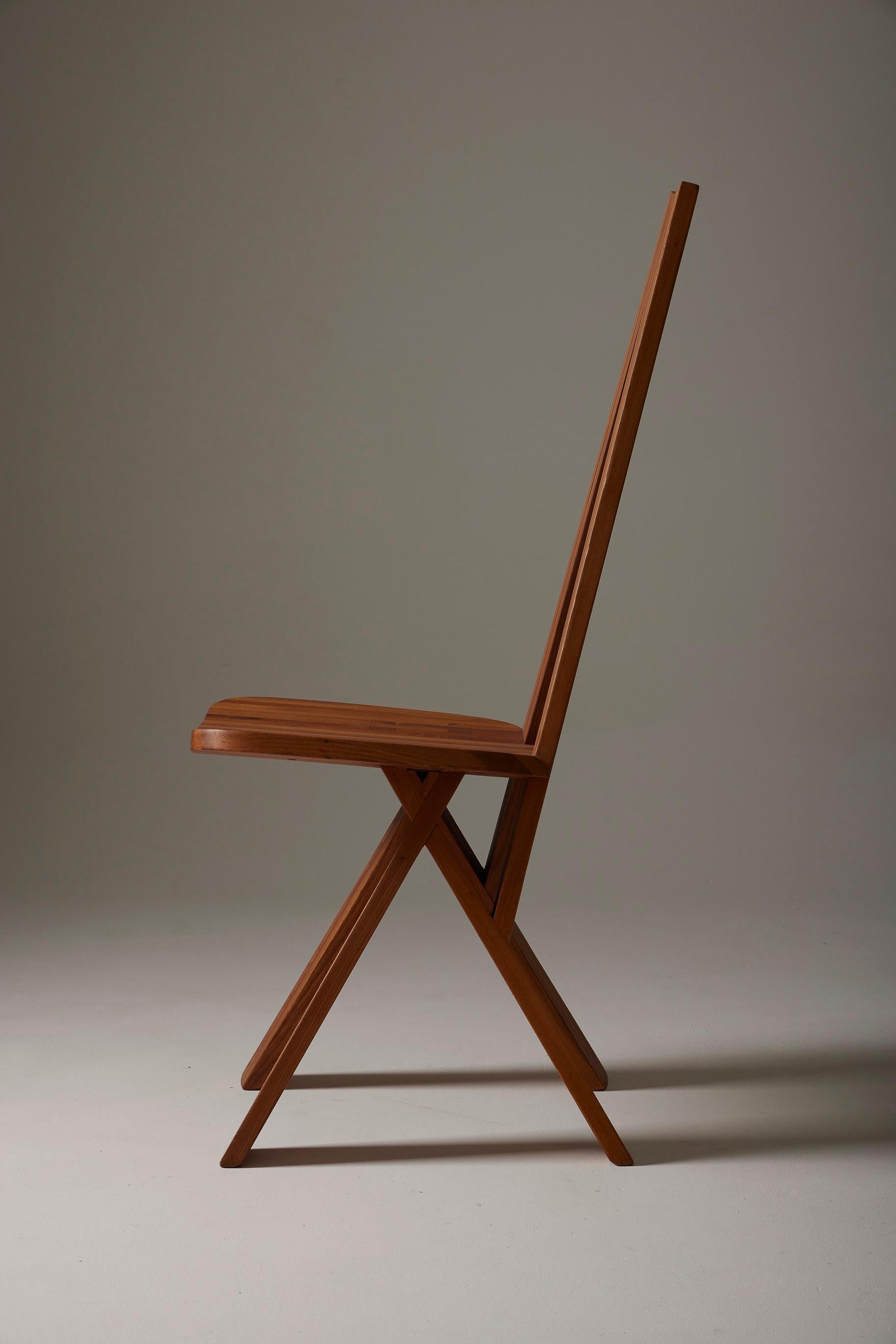 20ième siècle Chaise S45 Pierre Chapo, années 1980