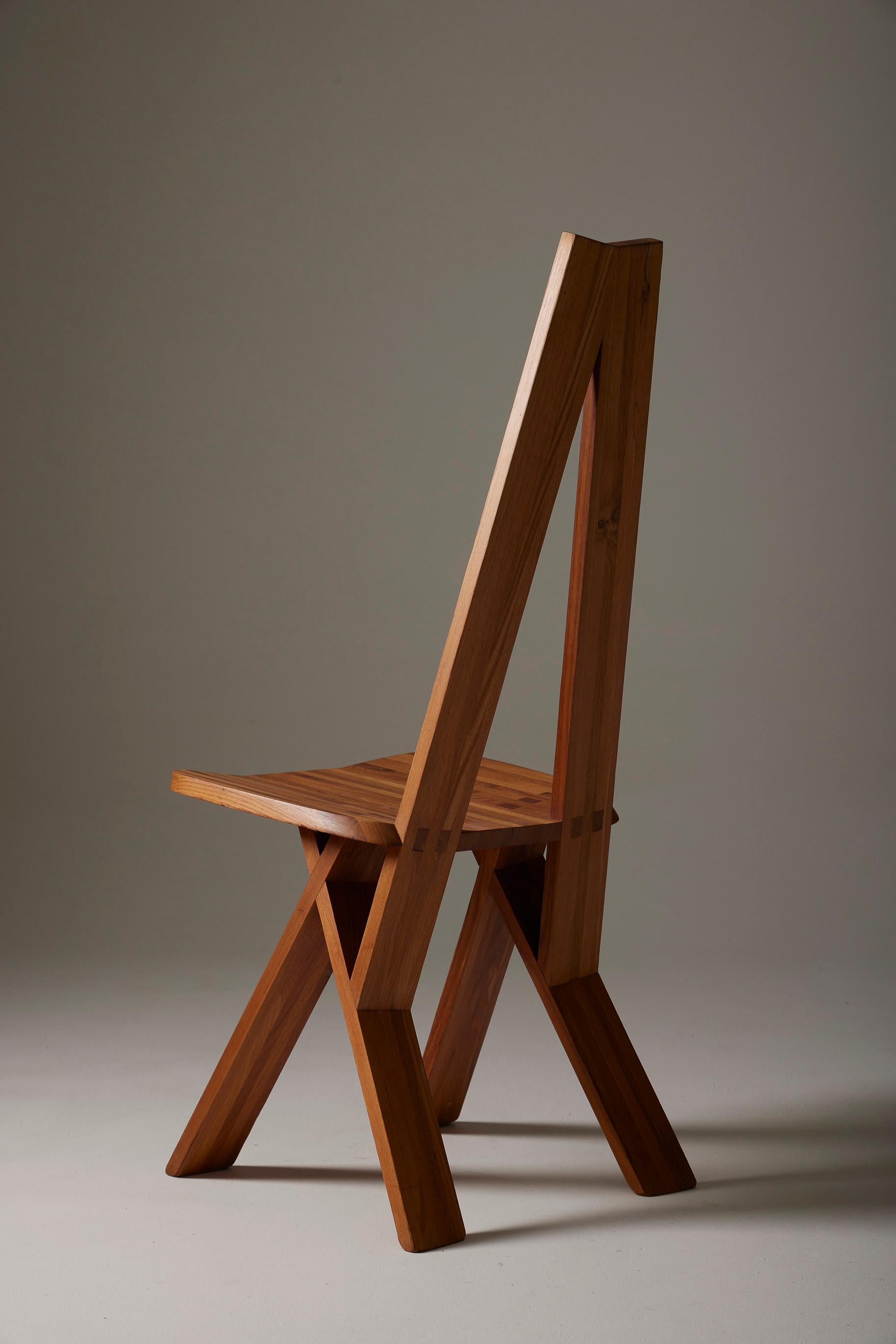Wood  Pierre Chapo S45 chair For Sale
