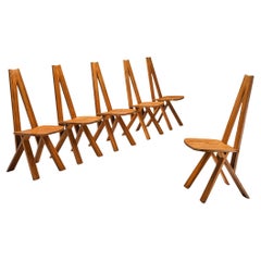 Pierre Chapo 'S45' Chairs in Elm 