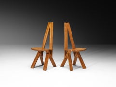 Chaises de salle à manger « S45 » de Pierre Chapo en orme