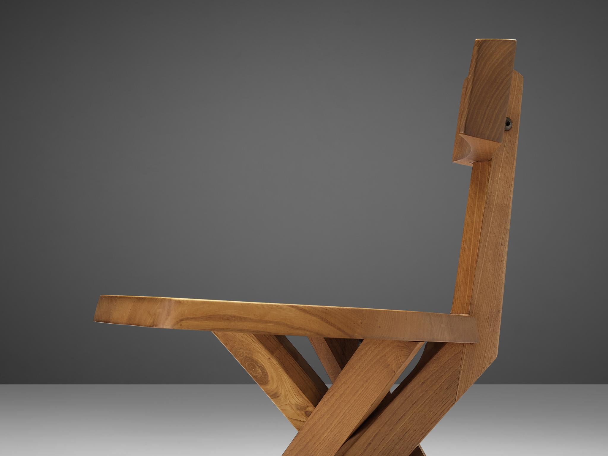 Pierre Chapo Sculptural Chairs in Solid Elm 1